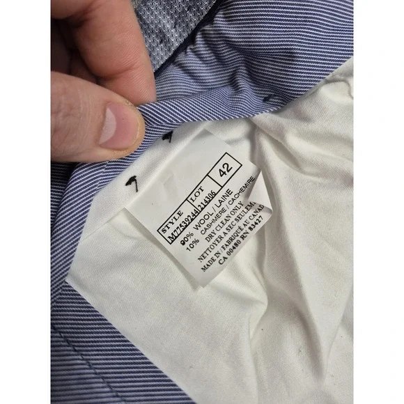 Ballin Dress Pants Comfort Eze Mens 42x37 Gray Wool Cashmere Flannel SOHO